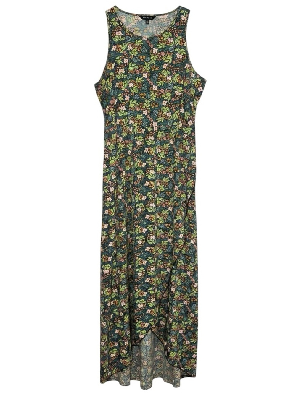 Toad&Co Green Floral Tank Maxi Dress